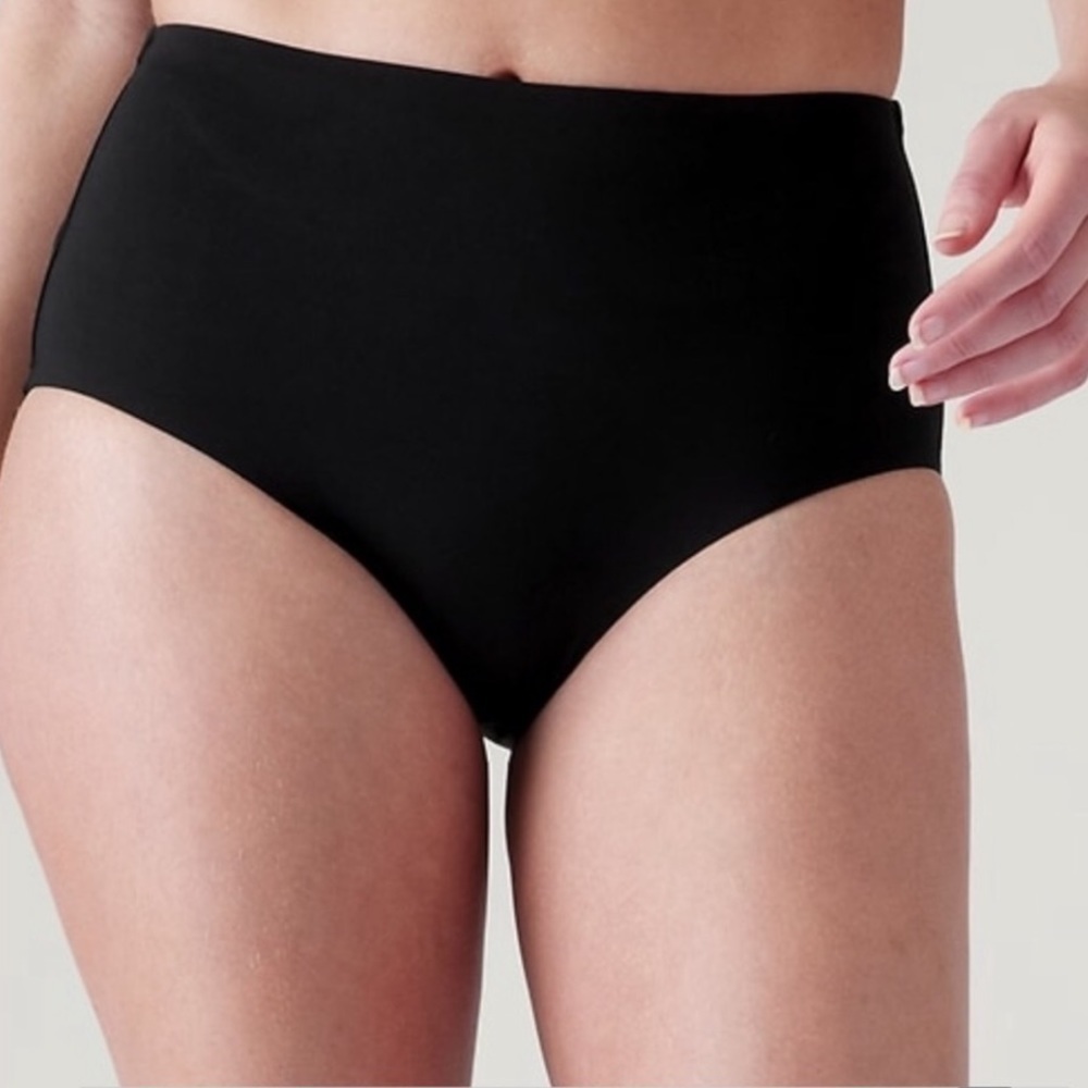 NWT! Athleta Black High Waist Bikini Bottom - Size Small💕